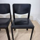 Set of 6 Matteo Grassi chairs in black leather – Italian design