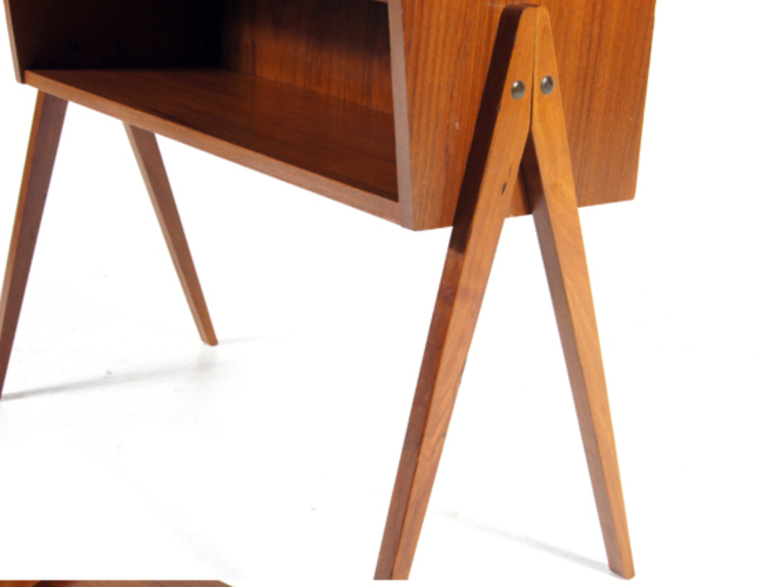 Danish teak console Scandinavian 60s 70s hallway furniture