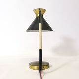 Black and gold diabolo desk lamp, Jumo, 1950/1960