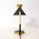 Lampe de bureau diabolo noire et or, Jumo, 1950/1960