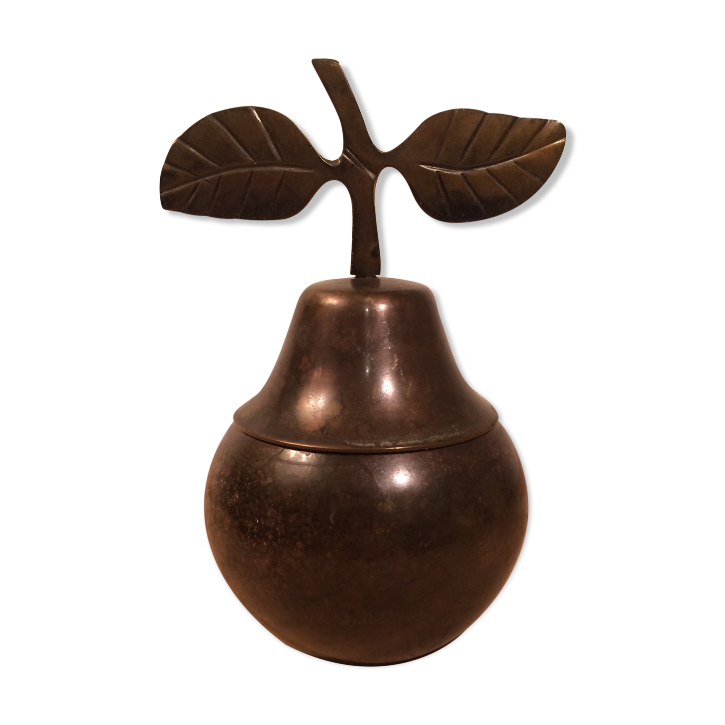 Vintage brass pear box