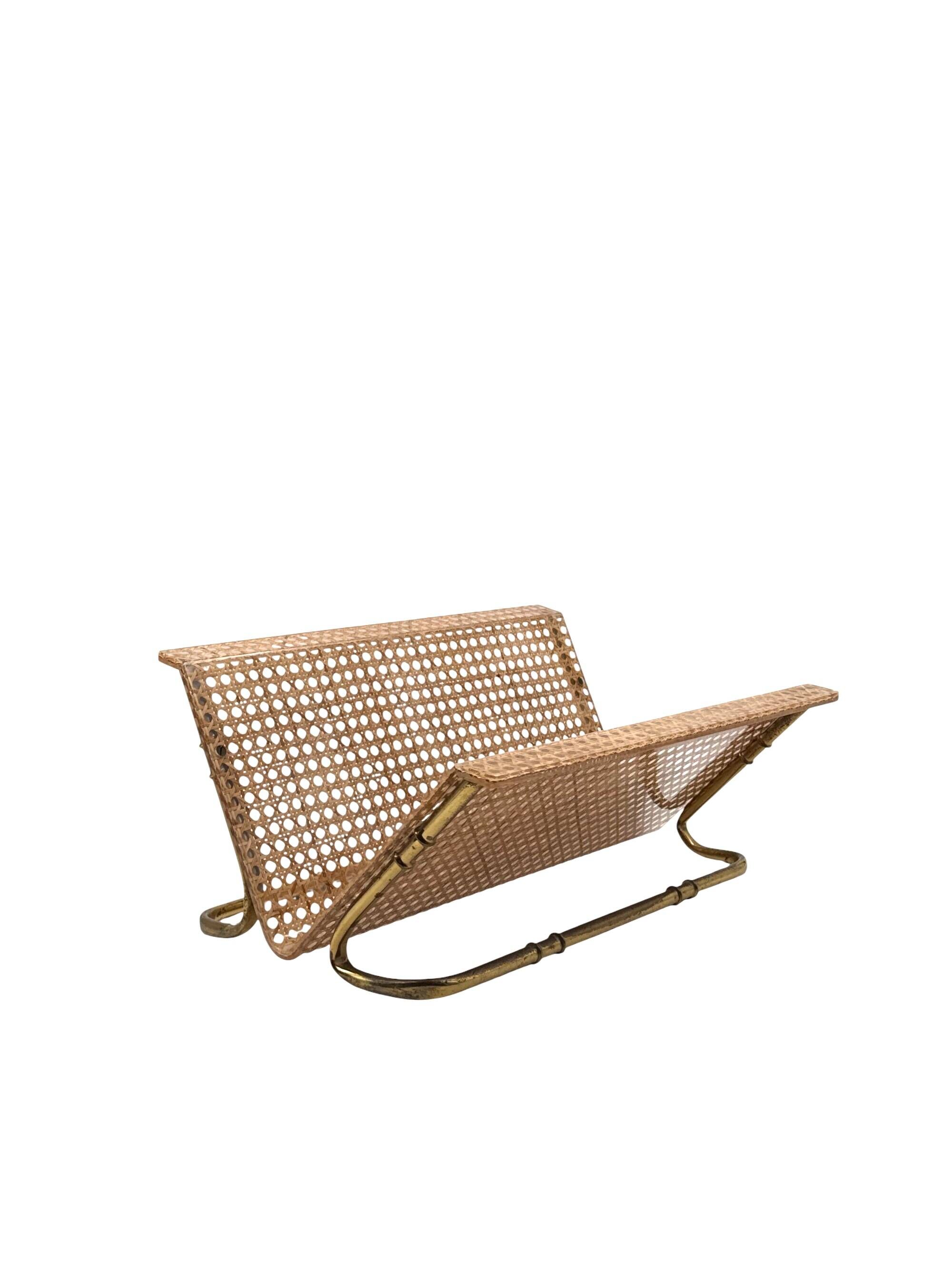 Hollywood regency magazine rack, Italy 1970s