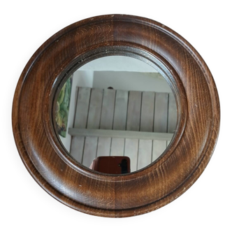 Small antique wooden mirror