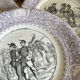 Set 8 assiettes à dessert les volontaires faïence de luneville