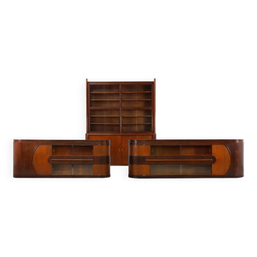 Ensemble of 2 Art Deco Counters and 1 cabinet attr. to De Coene, Belgium,19