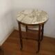 Rolling side table, Louis XVI style, with marble.