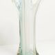 Large Murano vase 1960 transparent white and blue H35.5cm