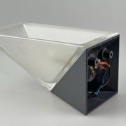 60s 70s Peill & Putzler Cube wall lamp Wall Sconce Ice Glass Space Age