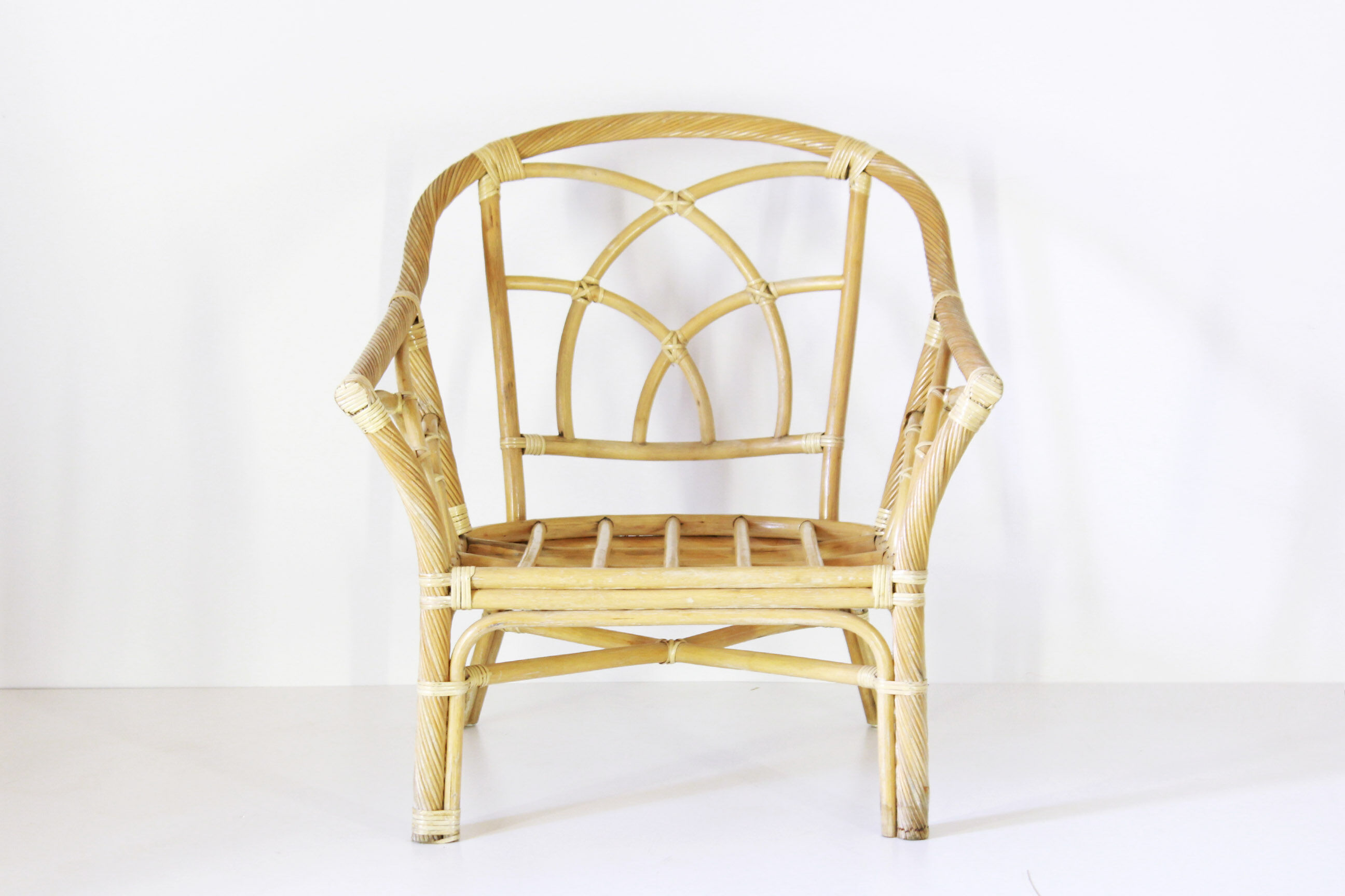1970s vintage bamboo garden armchair