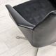 Années 60, design scandinave, chaise pivotante, état d'origine, cuir artificiel, base en aluminium moulé