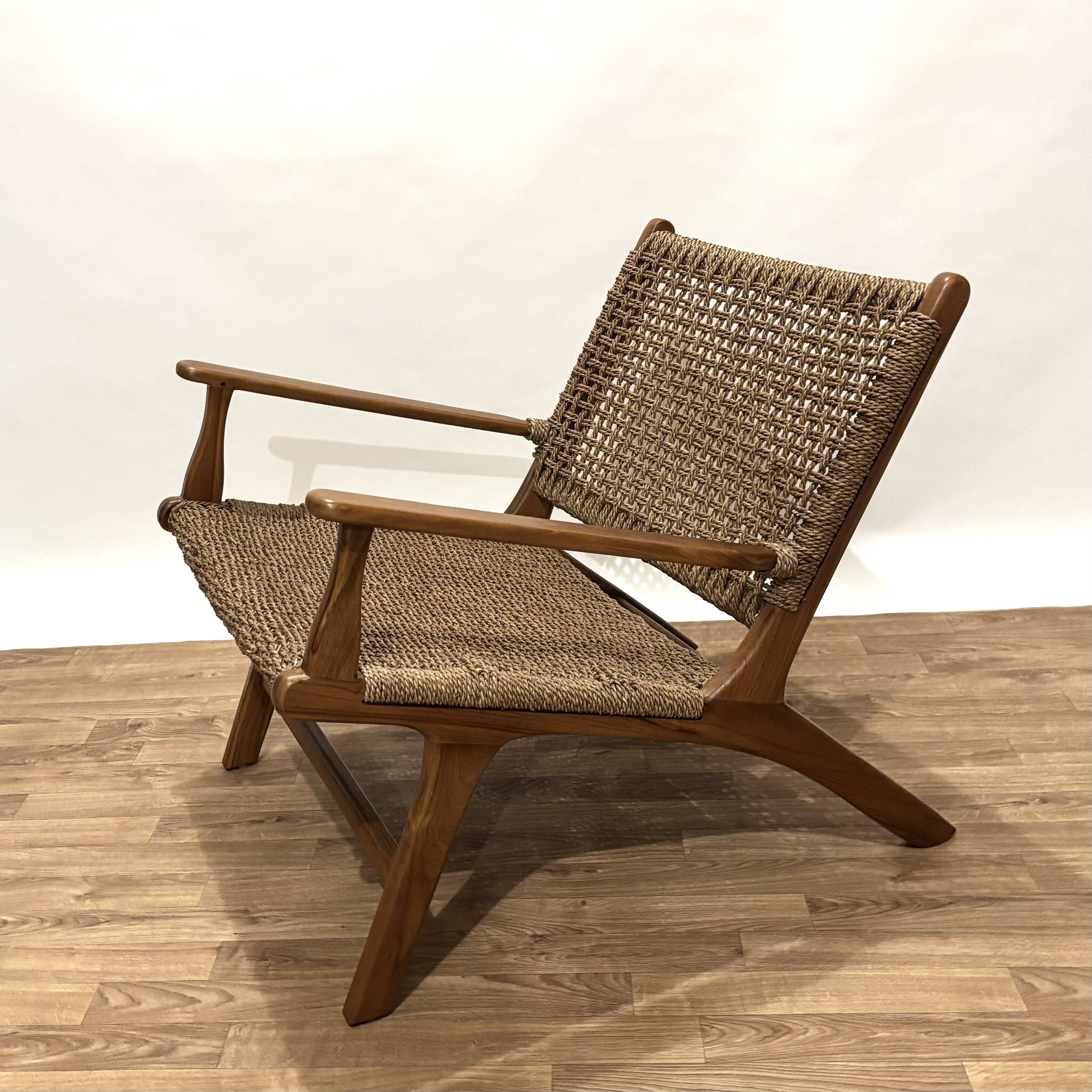 Pair of rope armchairs by Olivier de Schrijver