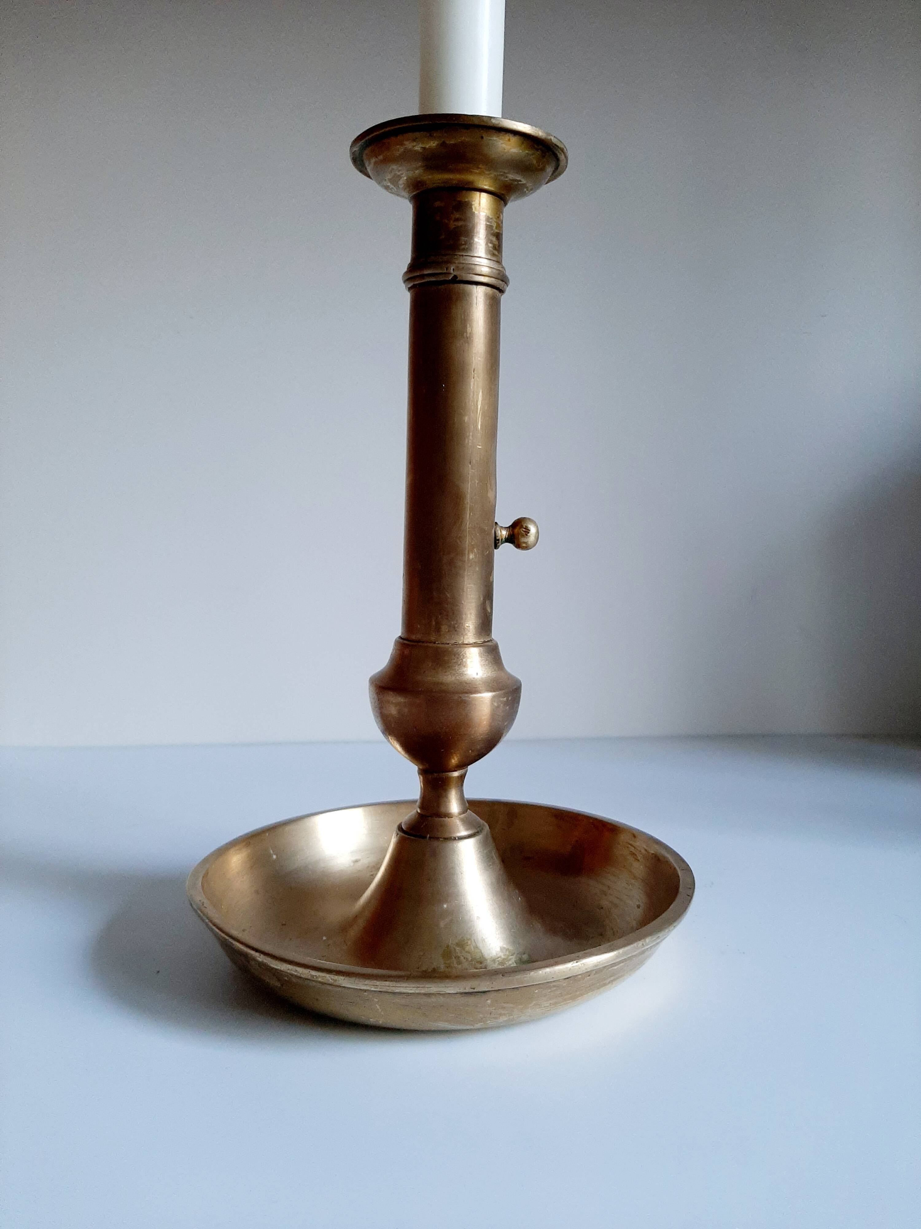 Old brass candle holder