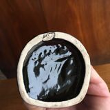 Hand baguier soliflora in black ceramic