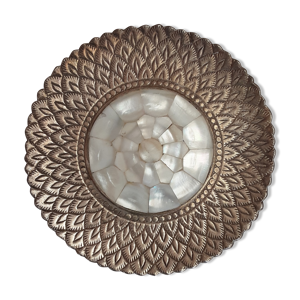 Assiette argent et nacre - année 60