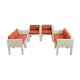 Set armchairs with dinners Restoration cubic shape Modular vintage 1980s