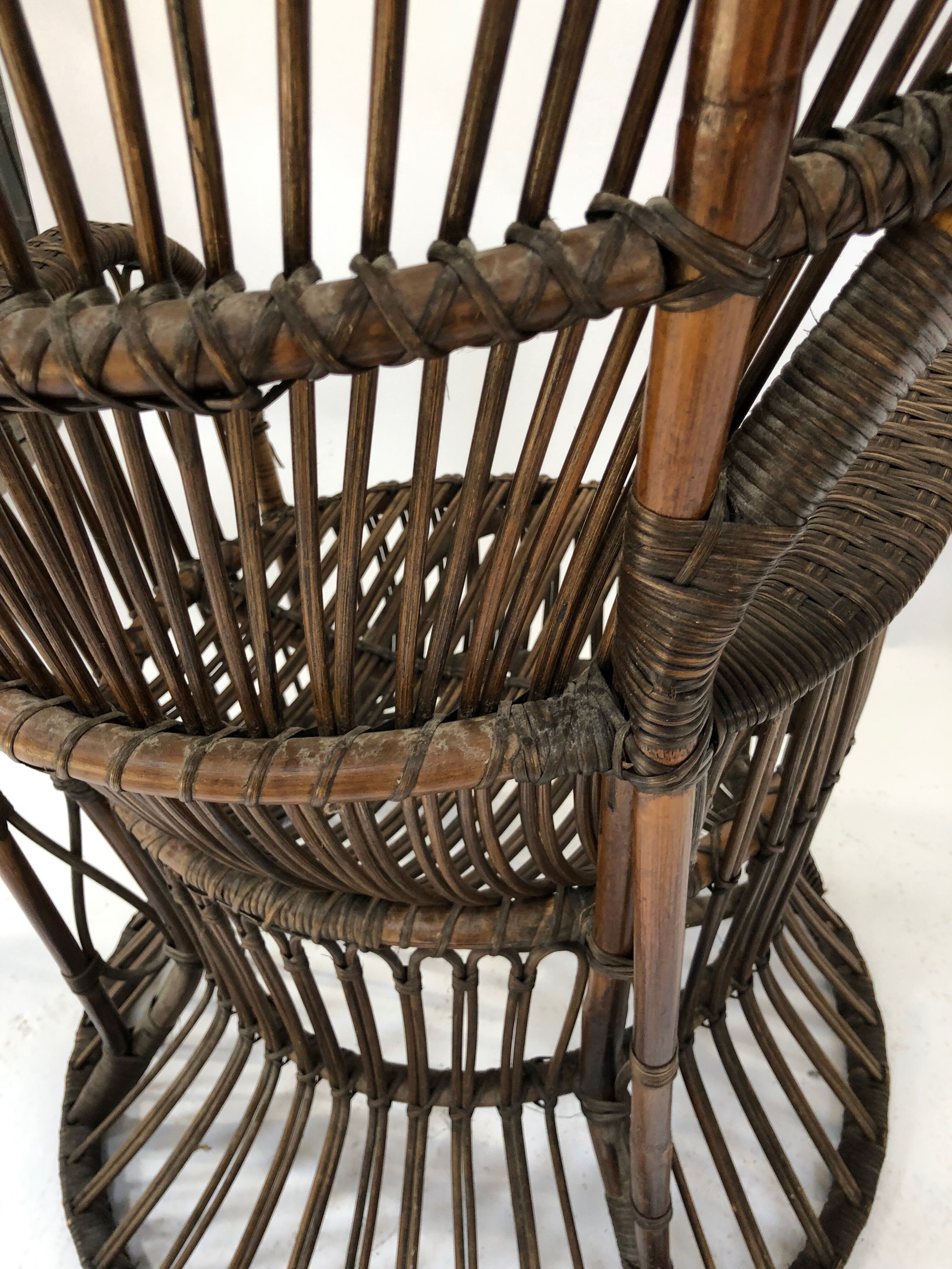 Armchair in rattan