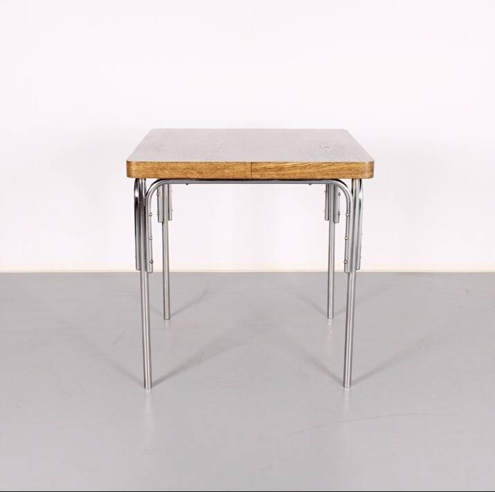 Table design Italian tubular metal base