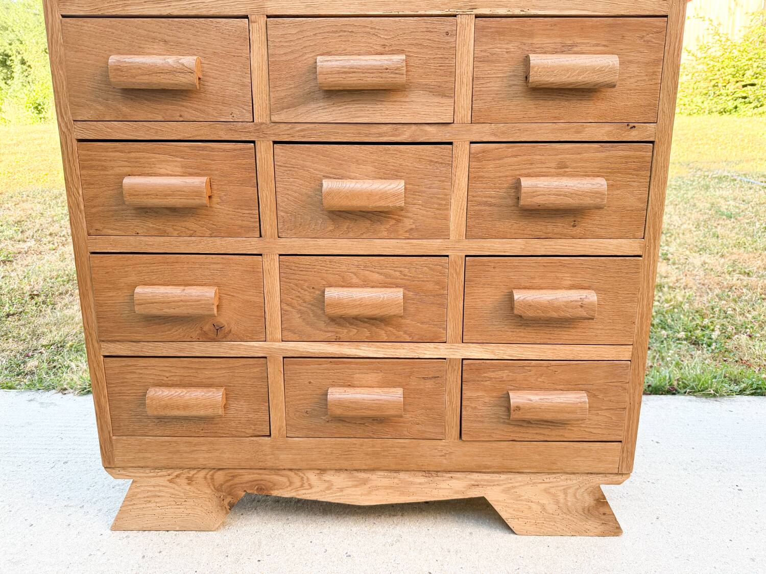 Oak craft cabinet, 24 drawers