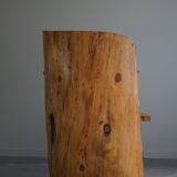 Chaise en souche en bouleau massif par un ébéniste suédois, Wabi Sabi, années 1950