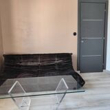 Vintage David LANGE glass & altuglas coffee table circa 1970