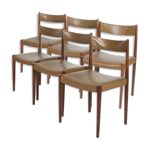 Lot de Chaises en palissandre et