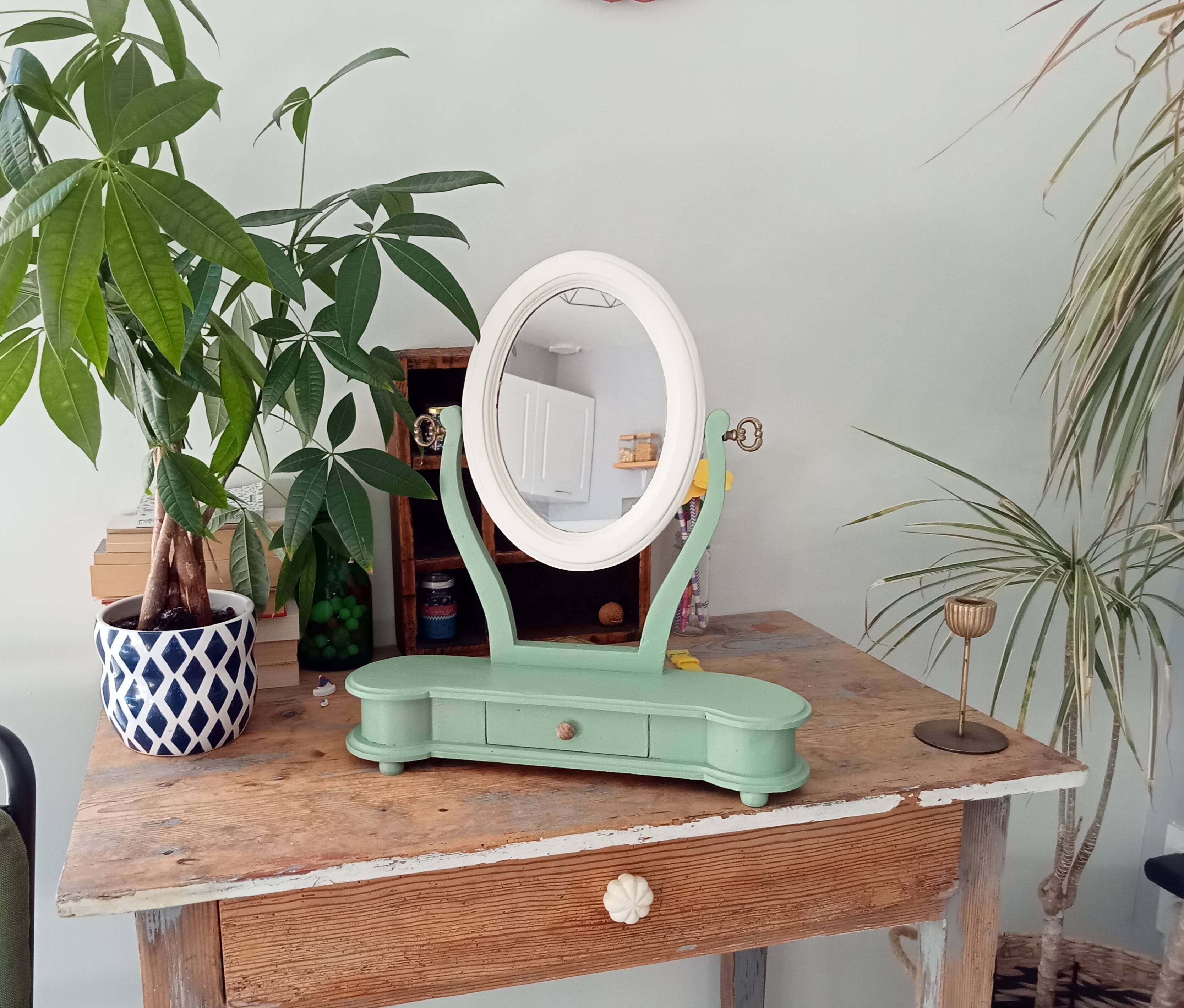 Vintage psyche table mirror 70s/80s