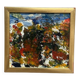 Swedish oil on panel “Folk fran V” by Unknown Artist, Vintage & Framed 27×26cm
