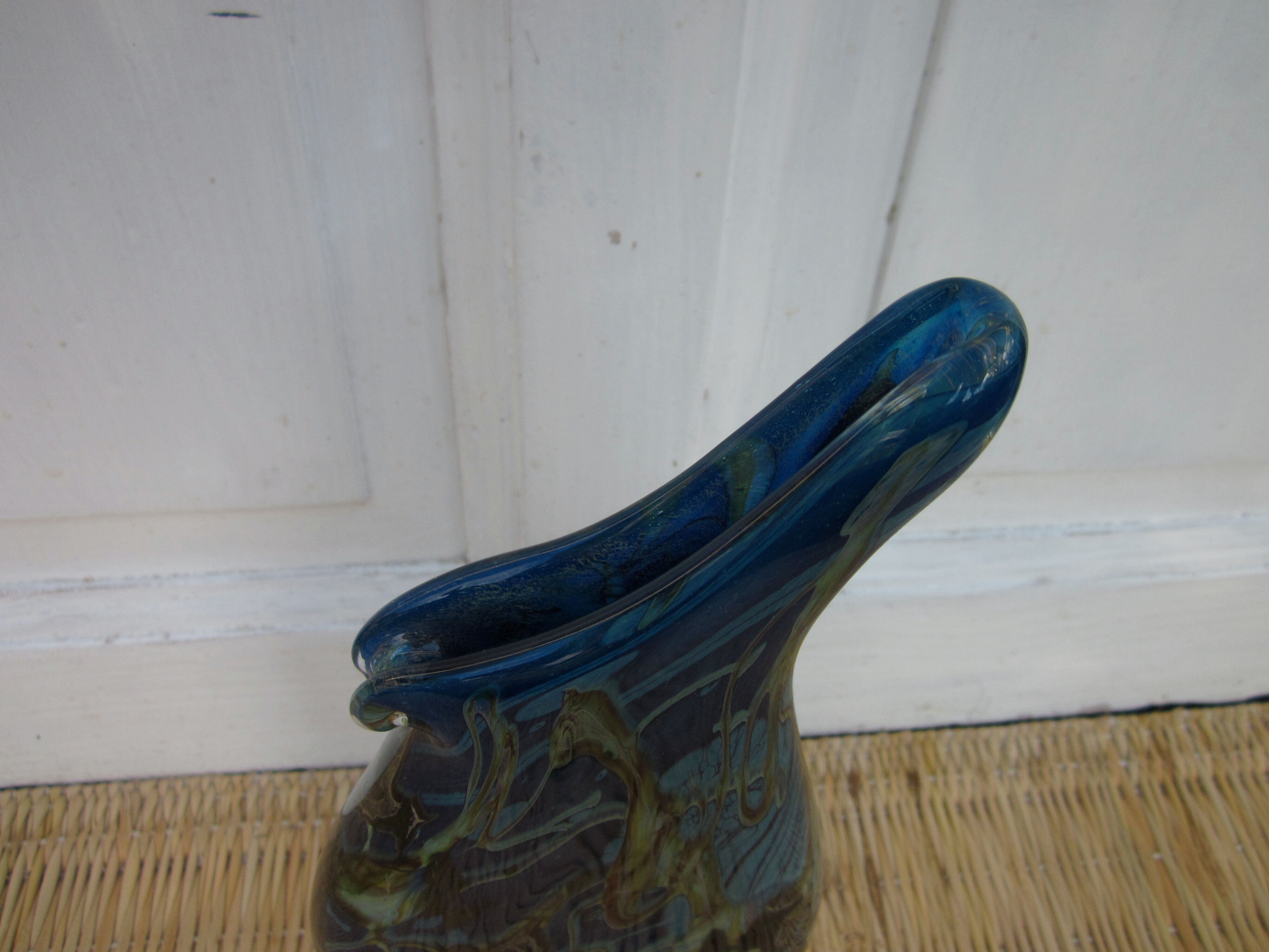 Blue vase art deco style