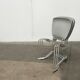 Stackable folding chair in space age style from the mid-century by Armin Wirth for Aluflex, 1960s, set of 3.