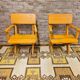Paire de fauteuils en bois massif 1960