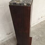 Art deco rosewood and marble column