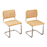 2 Cesca B32 Breuer Chairs Made in Italy - Canework of the seats redone