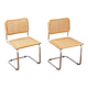 2 Cesca B32 Breuer Chairs Made in Italy - Canework of the seats redone