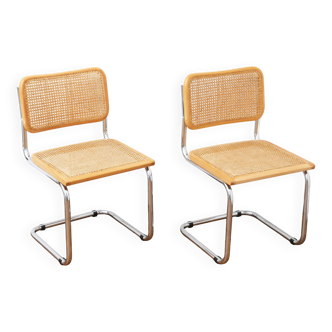 2 Cesca B32 Breuer Chairs Made in Italy - Canework of the seats redone