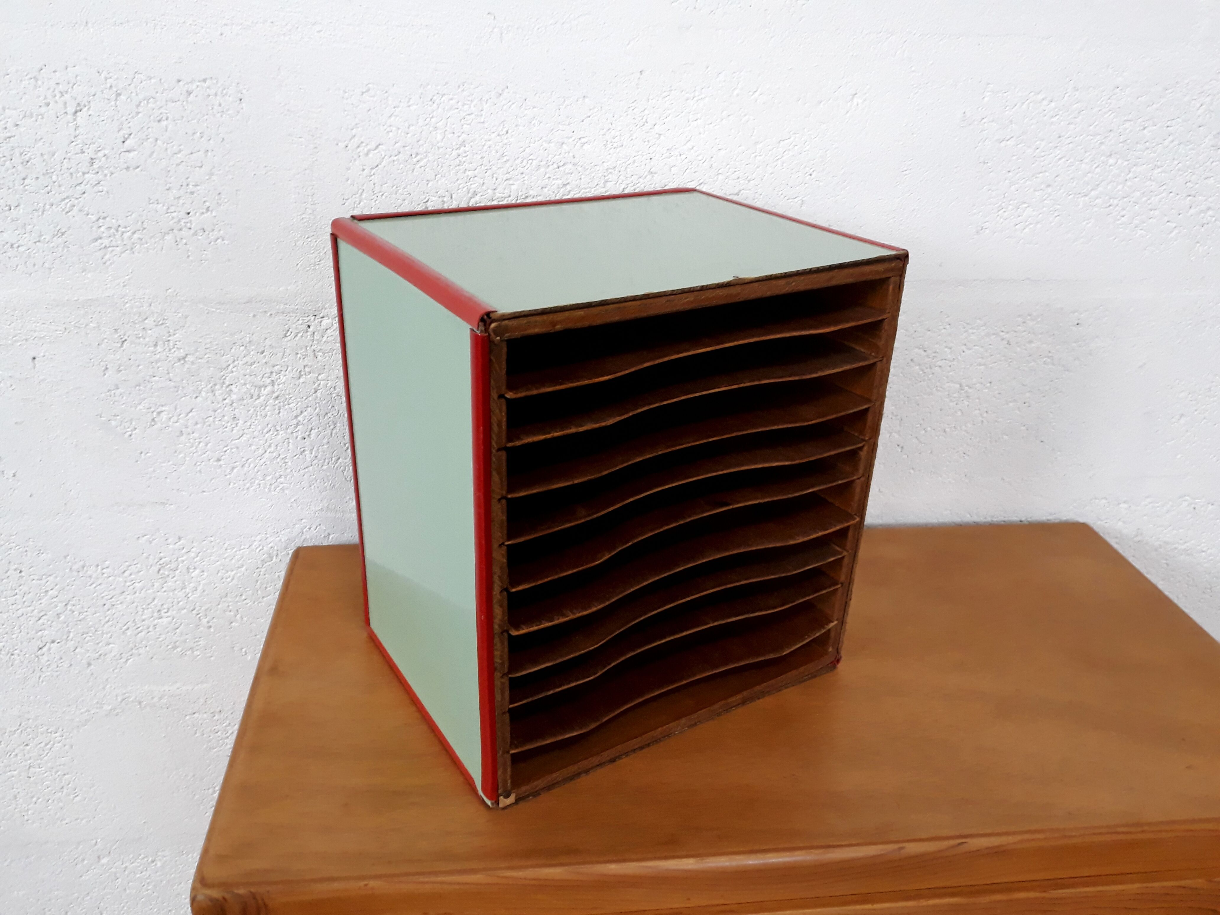 Vintage wooden document sorter