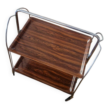 Vintage 1970s folding rolling dessert trolley
