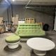Michel Cadestin – Canapé, pouf et table basse Space Age 1970
