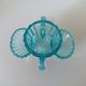 Servant salt-pepper vintage turquoise glass 30s-40s