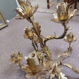 9-light golden flower chandelier