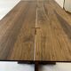 Exceptional dining table in solid walnut.