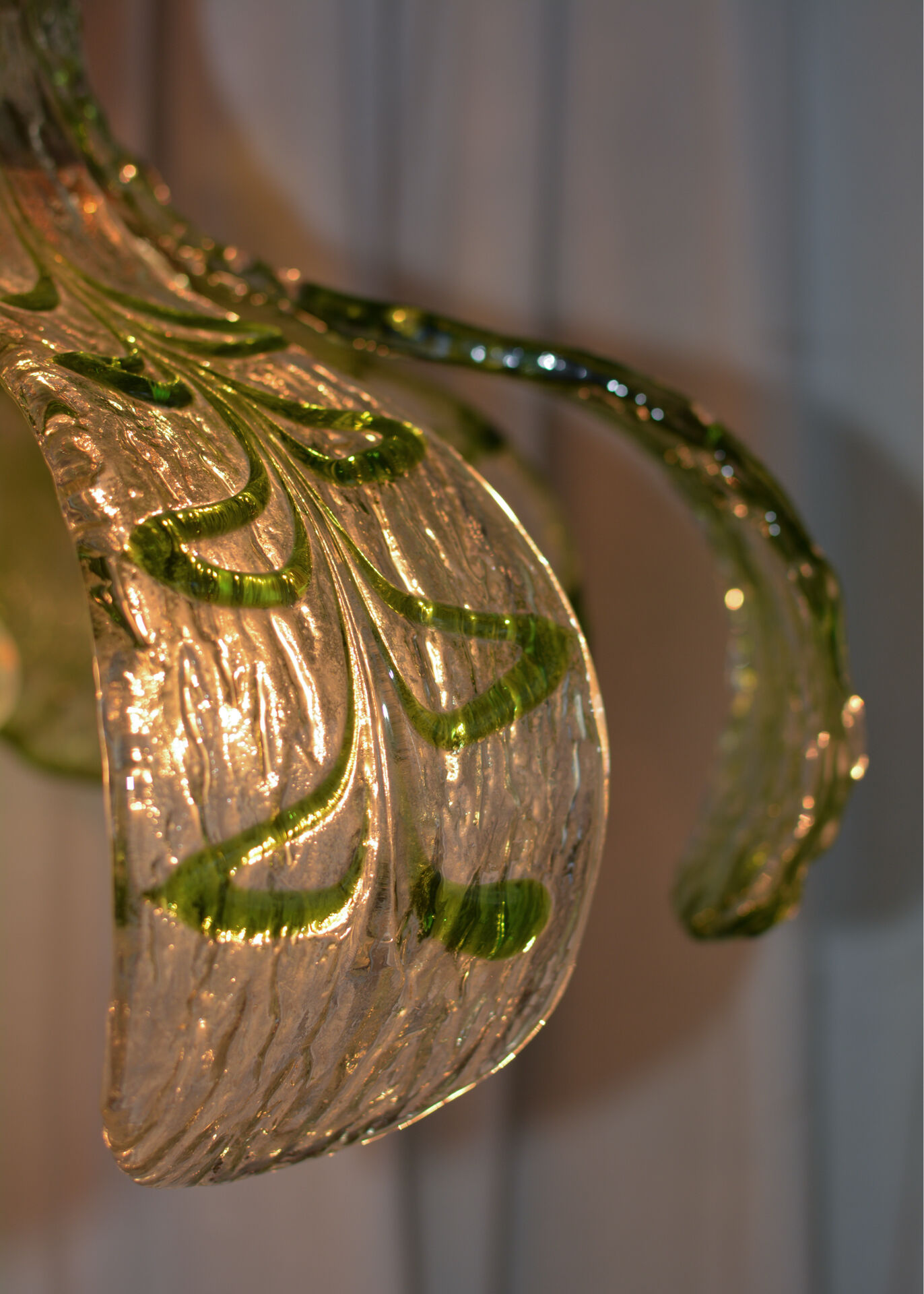 Large Murano chandelier by Carlo Nason in green glass – 1970s
