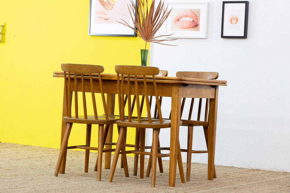 Vintage scandinavian table – 110 cm