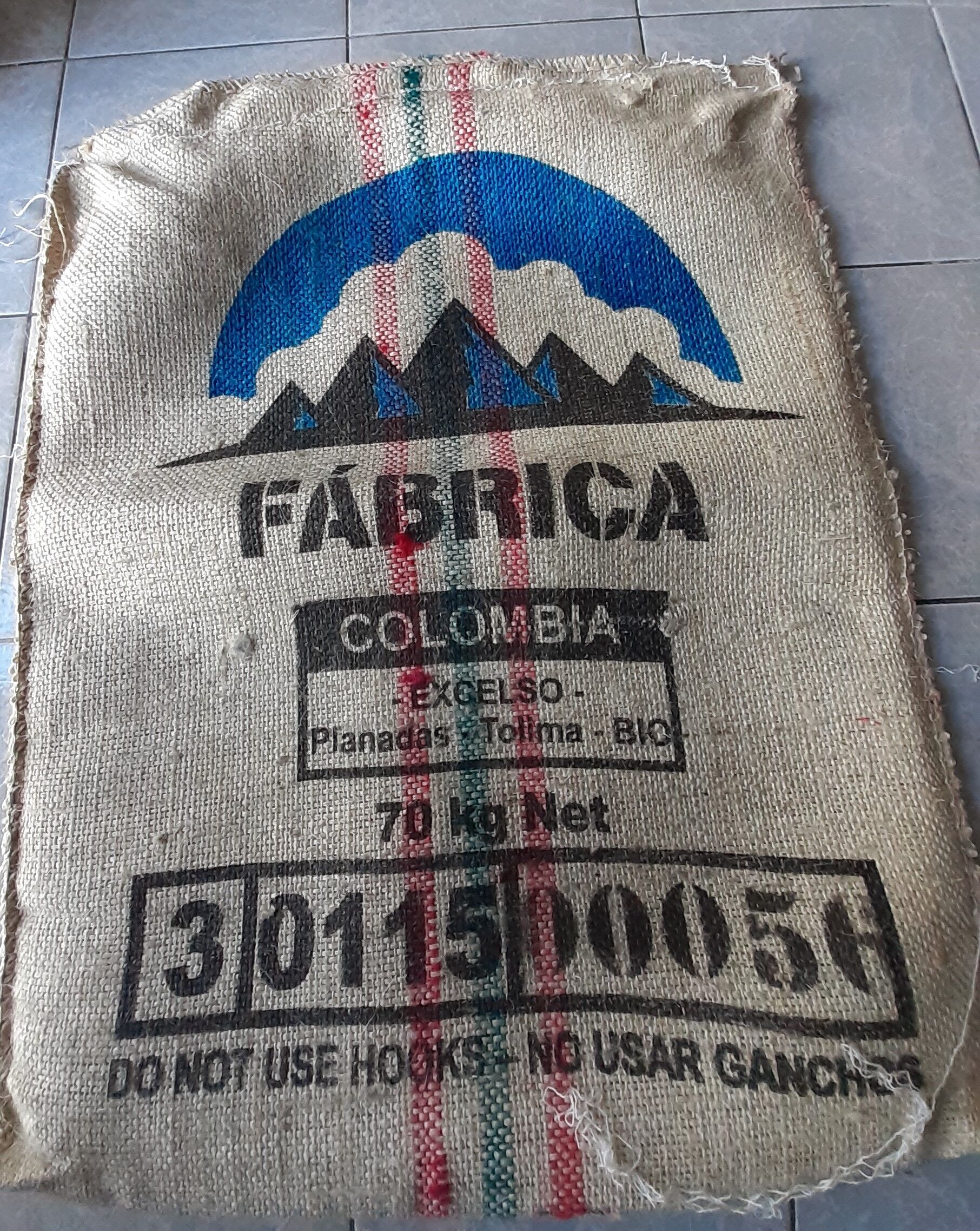 Coffee burlap bag colombia fabrica