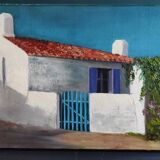 French oil painting, signed CD, 2002