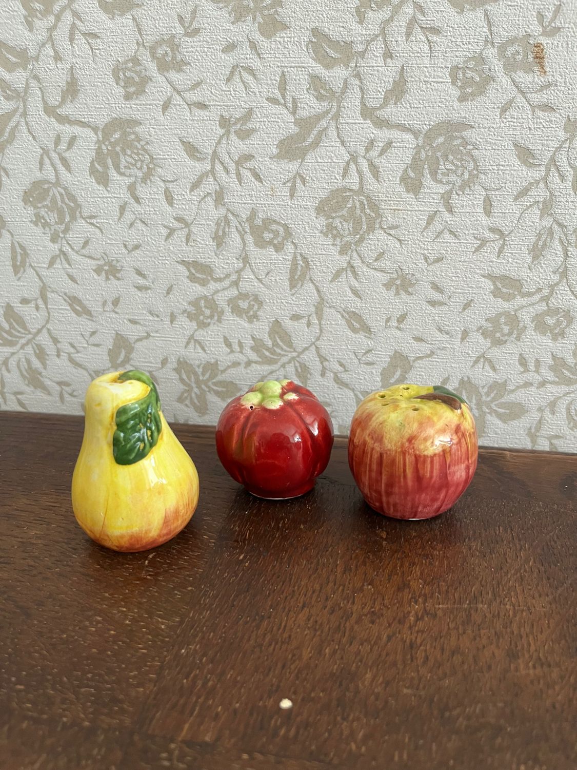 Salt and pepper shakers in slurry fruit