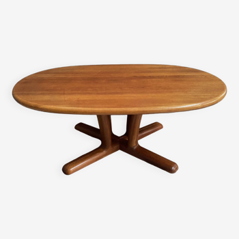 Teak oval Danish coffee table by Dyrlund Denmark