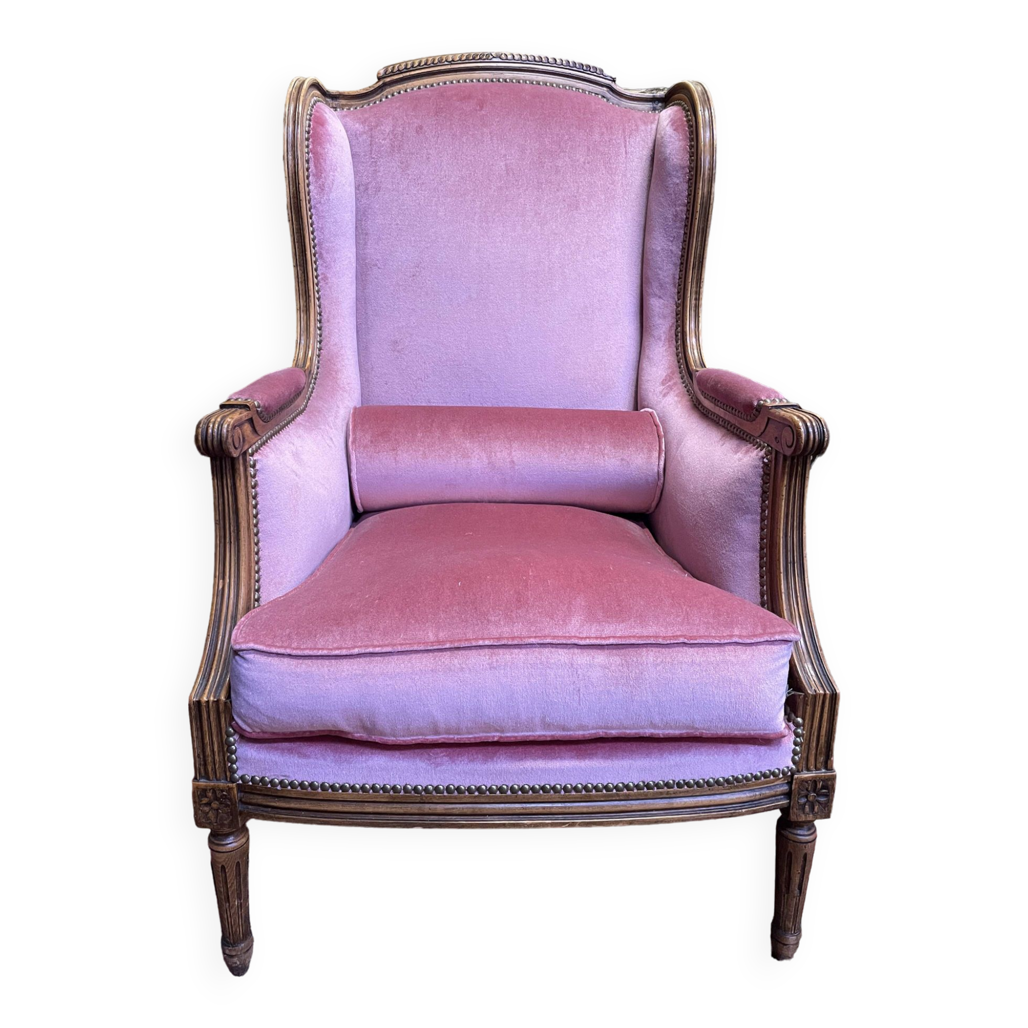 Louis XVI style wing chair