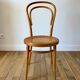 Baumann bistro chair in bent wood and blond wood canning 40s-50s