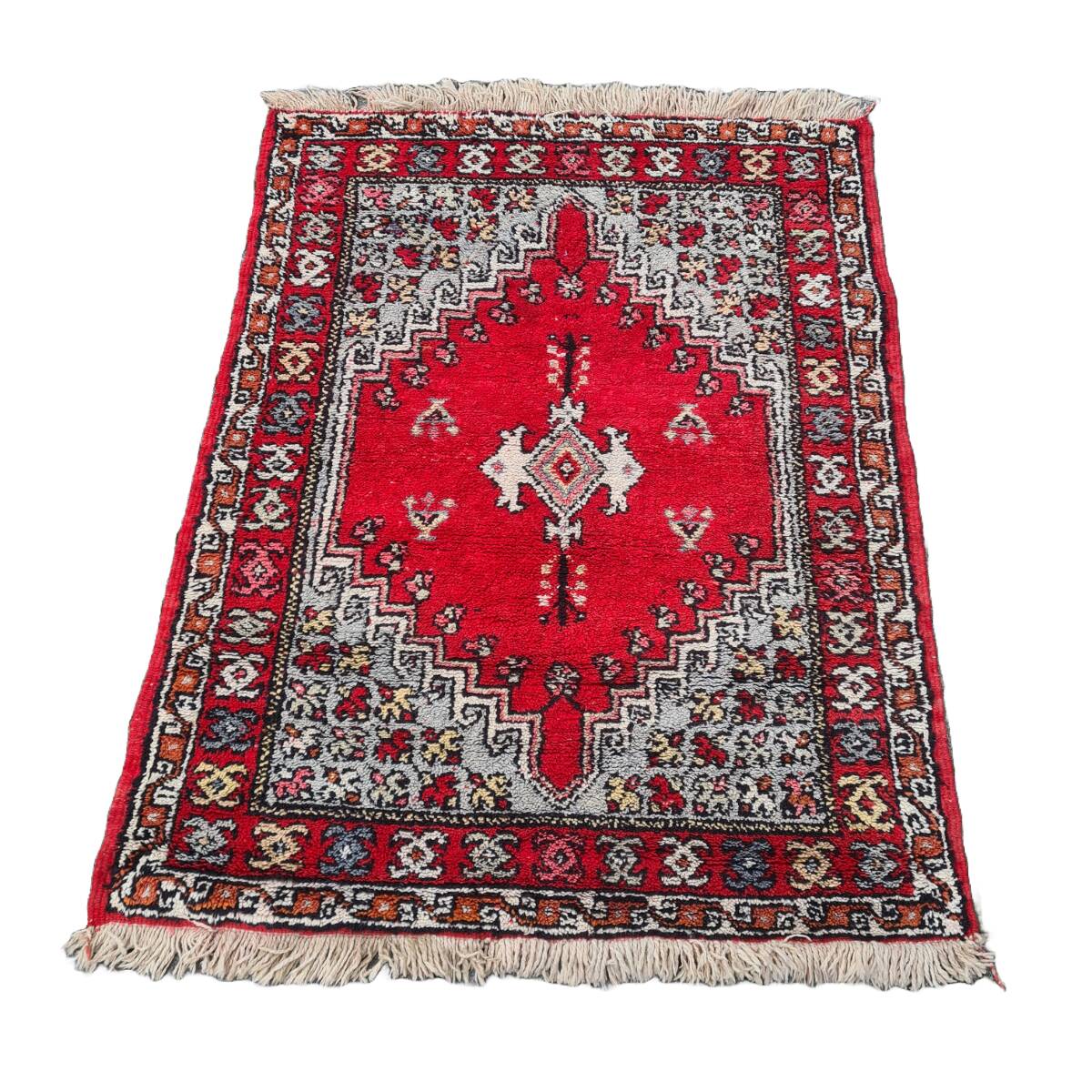 Vintage Hand Knotted Wool Moroccan Rug, 70s/80s