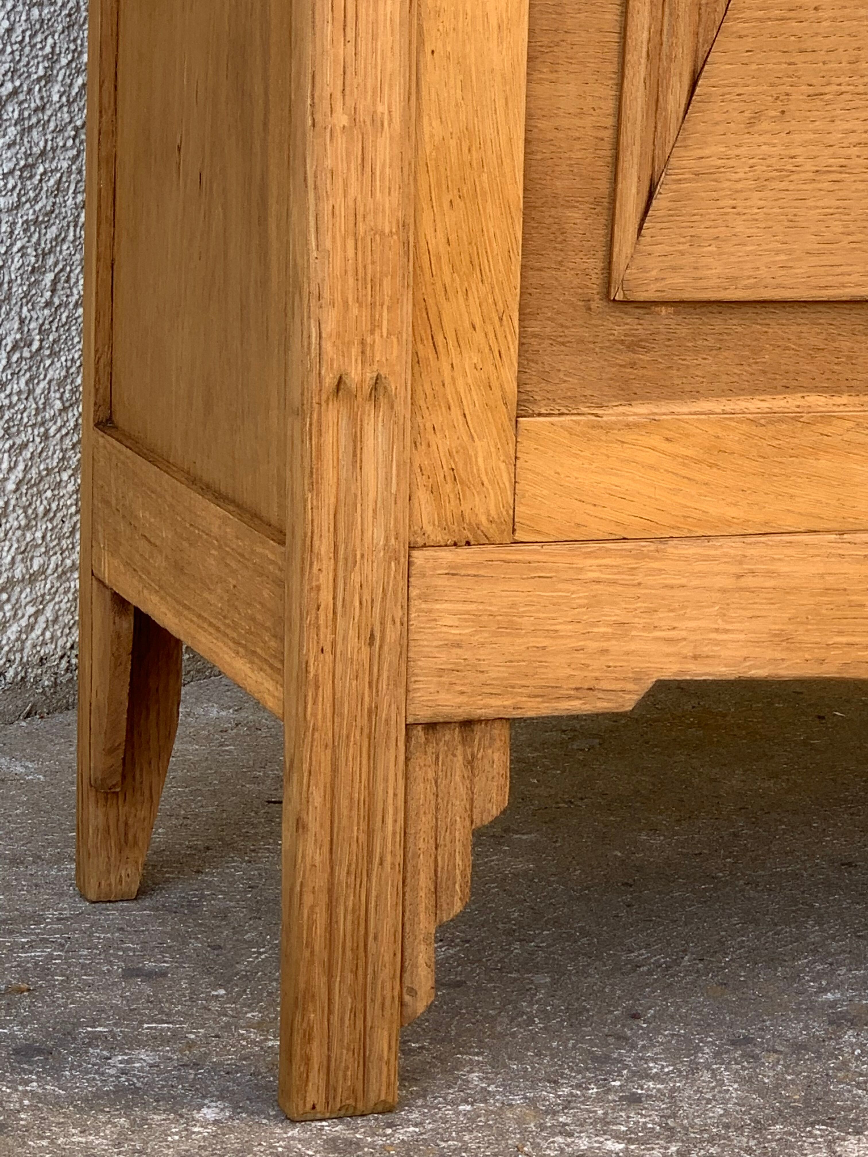 Parisian wardrobe glazed art deco 1920 raw wood